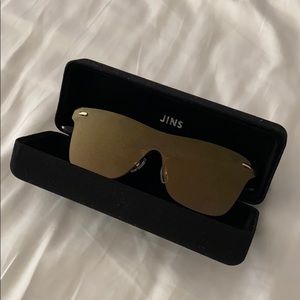 J!NS (Jins) Frameless Sunglasses, Brownish Purple
